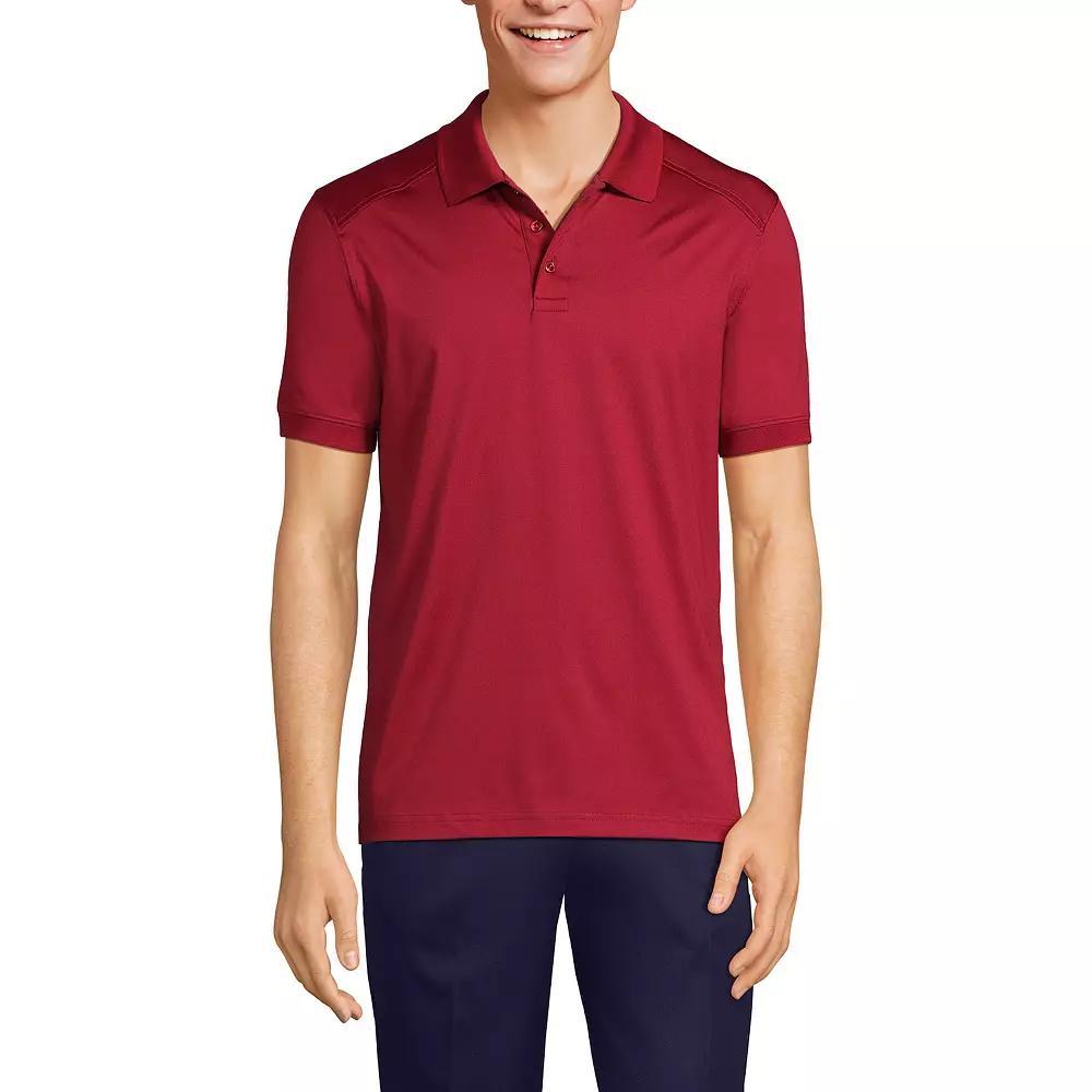 Men's Lands' End Short Sleeve Rapid Dry UPF 50 Polo Shirt, Size: Large, Red Product Image