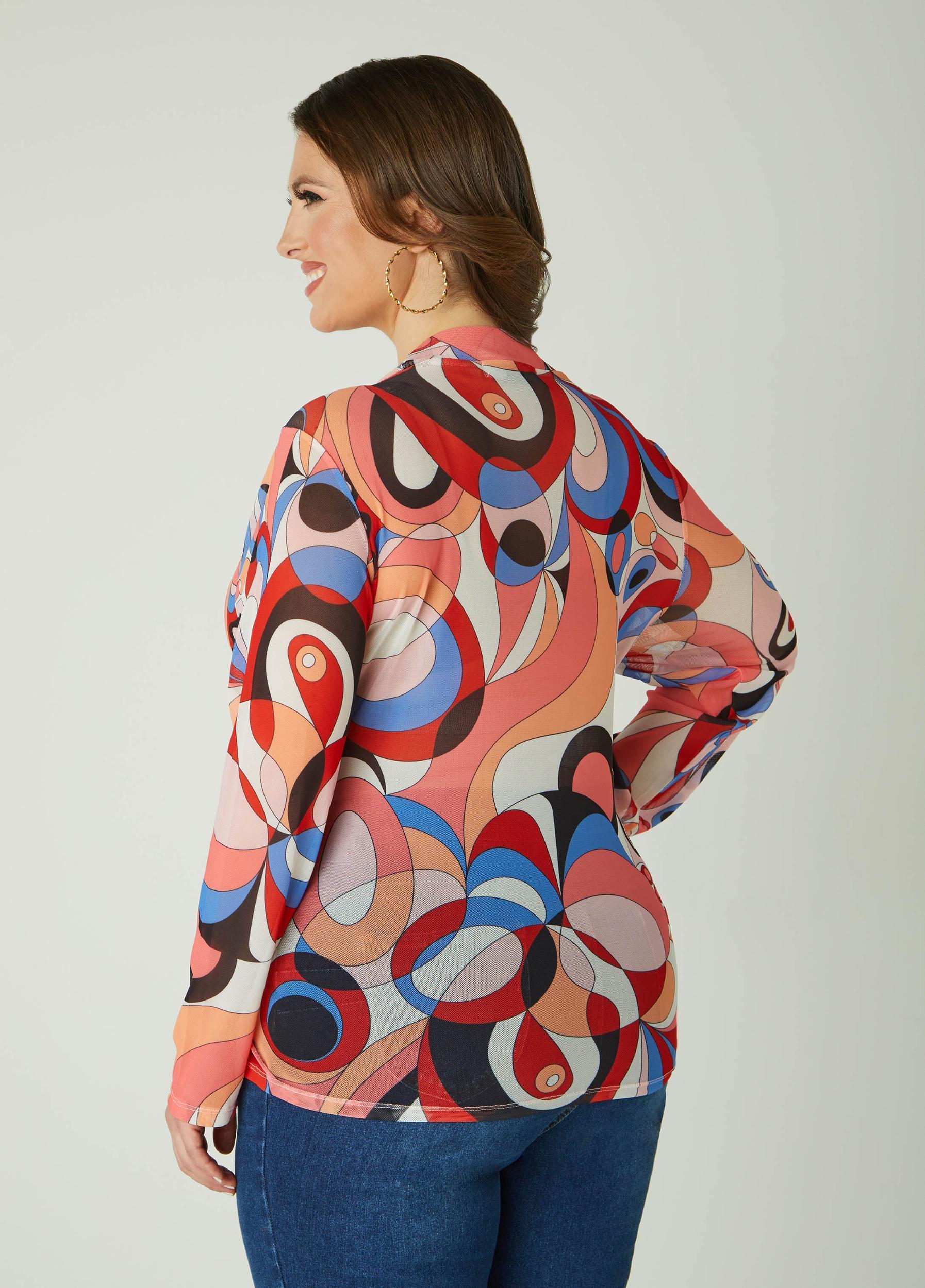 Printed Mesh Top Product Image