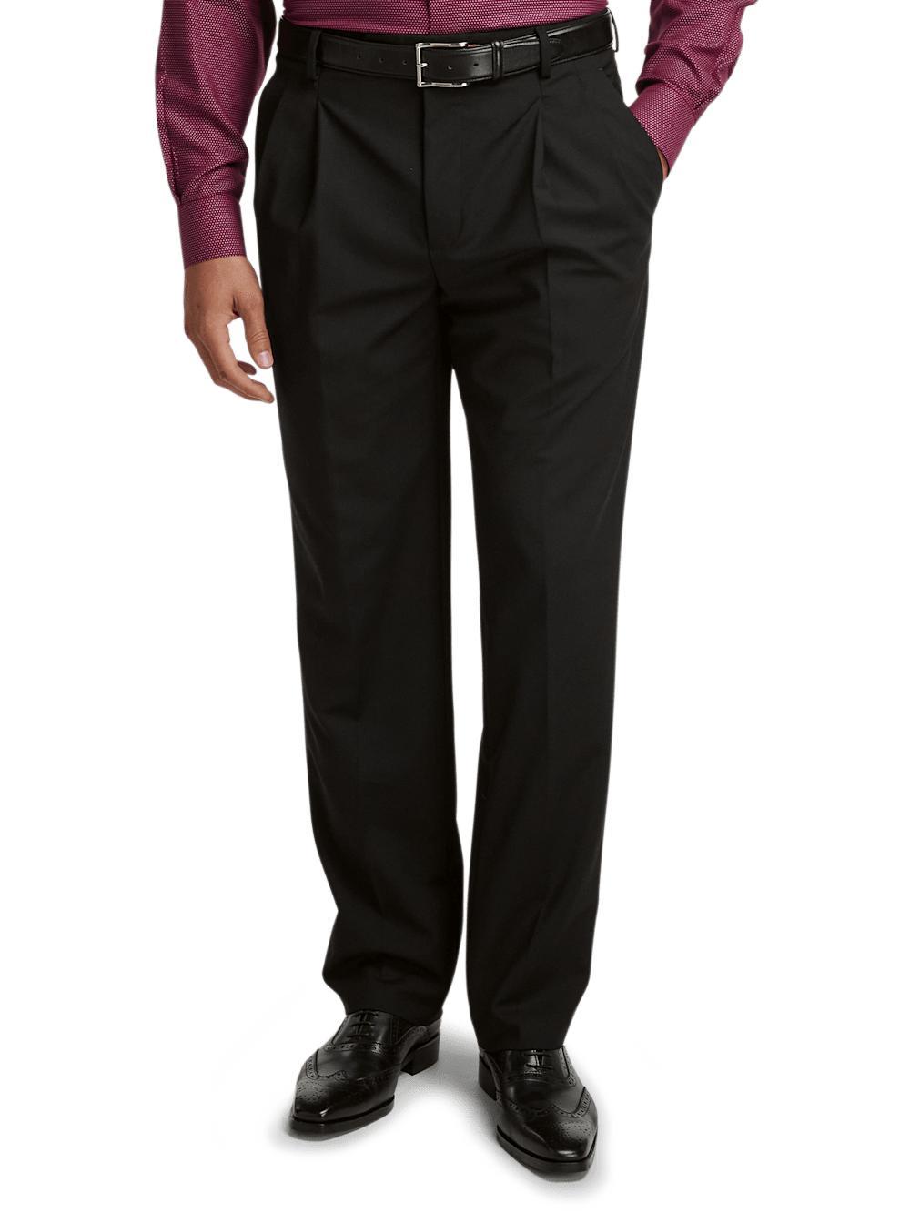 Wool Stretch Bengaline Suit Pants - Black Product Image