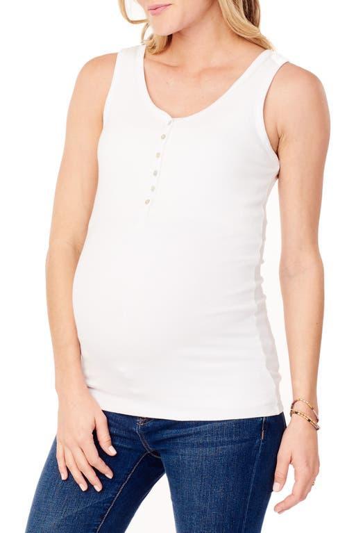 Ingrid & Isabel Maternity Ribbed Nursing Henley Tank Product Image