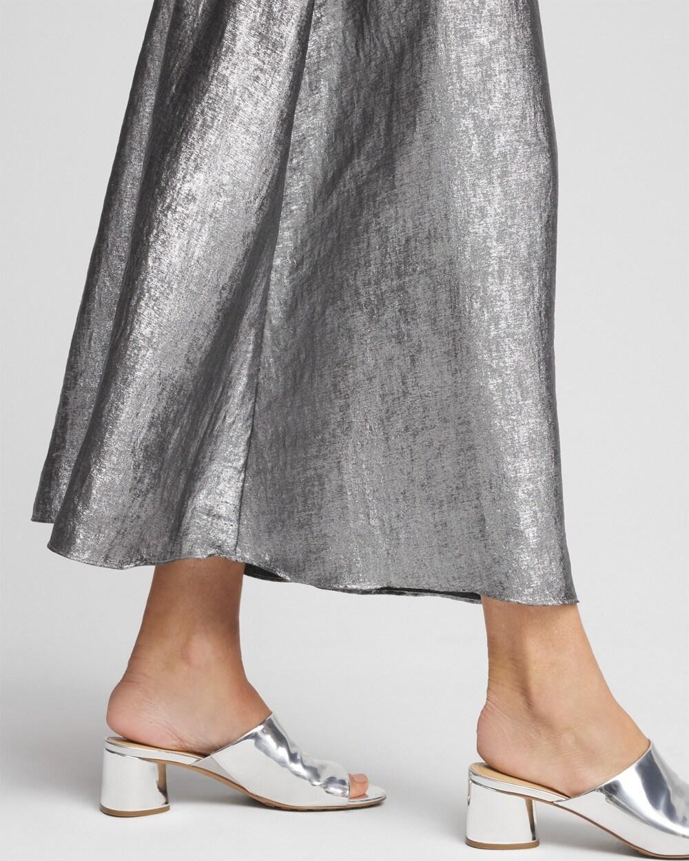 Women's Metallic Satin Maxi Skirt Product Image
