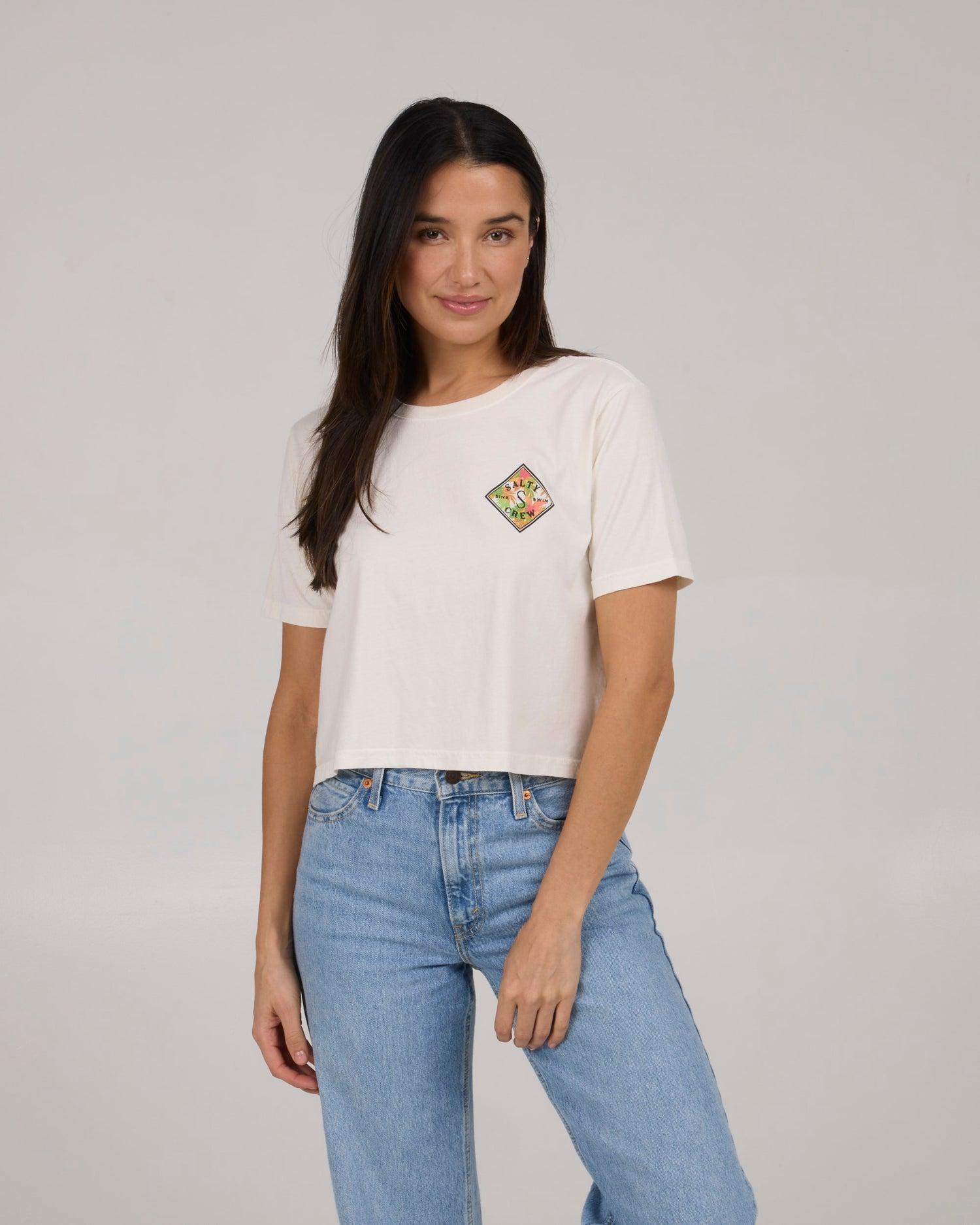 Tippet Fill Crop Tee - Off White Product Image