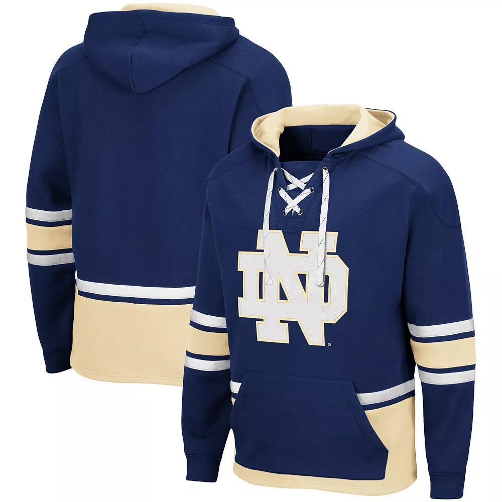 Men's Colosseum Navy Notre Dame Fighting Irish Lace Up 3.0 Pullover Hoodie, Size: Medium, Blue Product Image