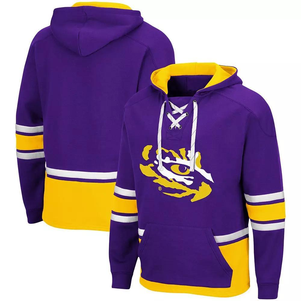 Men's Colosseum Purple LSU Tigers Lace Up 3.0 Pullover Hoodie, Size: Small Product Image