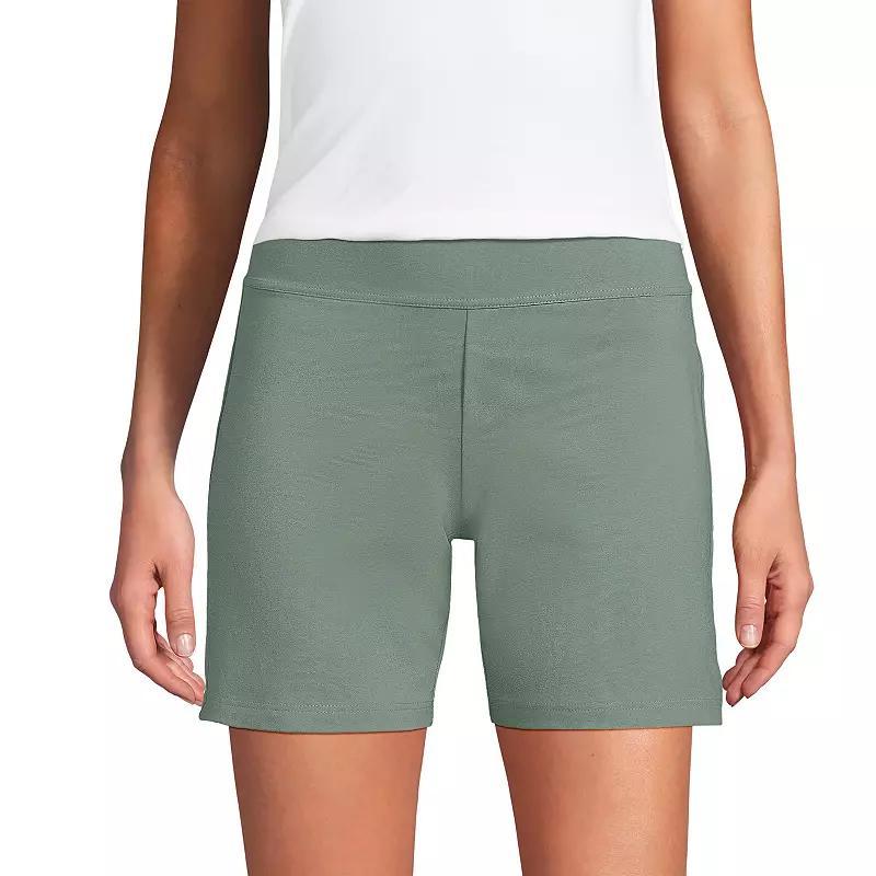Petite Lands' End Starfish Mid-Rise 7" Pull-On Shorts, Women's, Size: XS Petite, Black Product Image