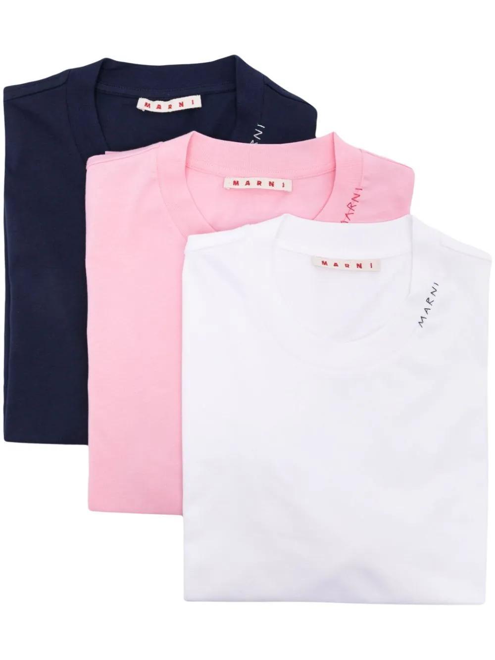 logo-embroidered cotton T-shirt Product Image