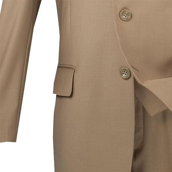 Avalon Collection - Regular Fit Men's Suit 3 Button 3 Piece Khaki Male Product Image