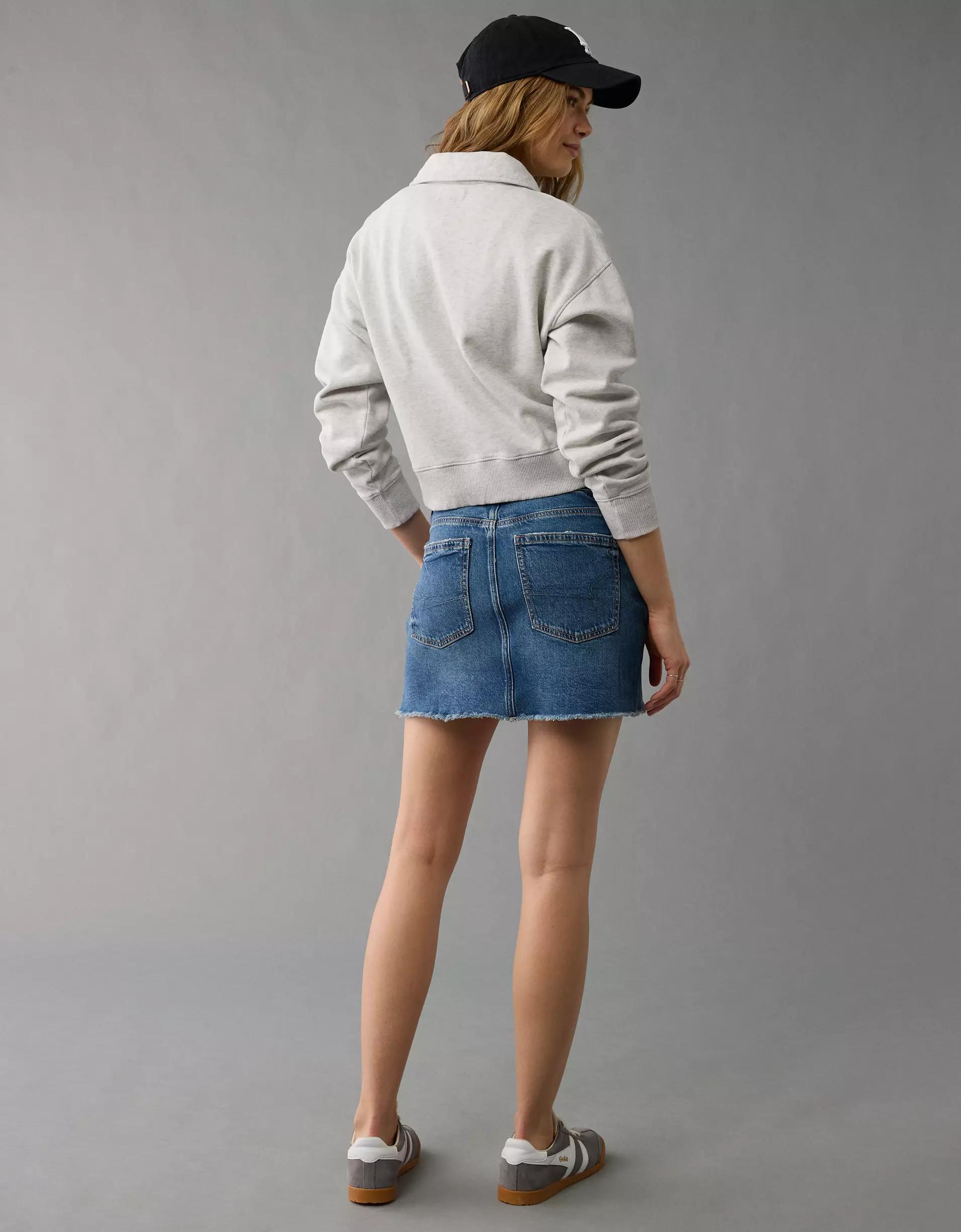 AE Cropped Polo Sweatshirt Product Image