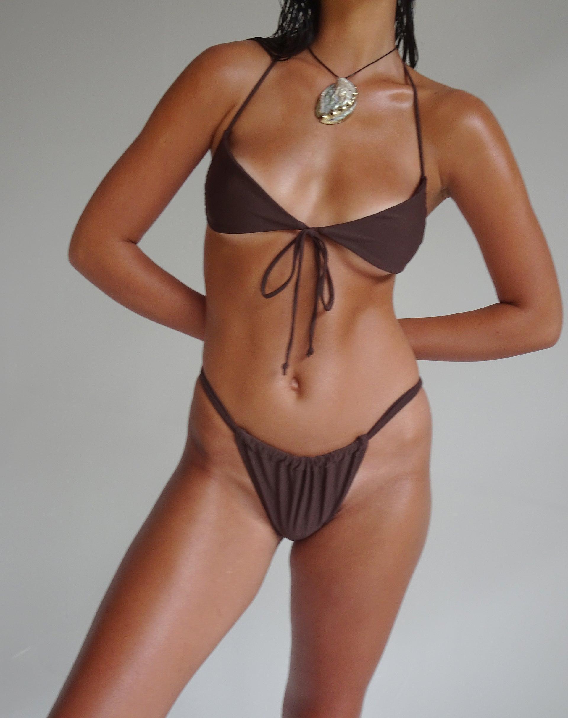 Voltera Bikini Bottom in Coconut Brown Female Product Image
