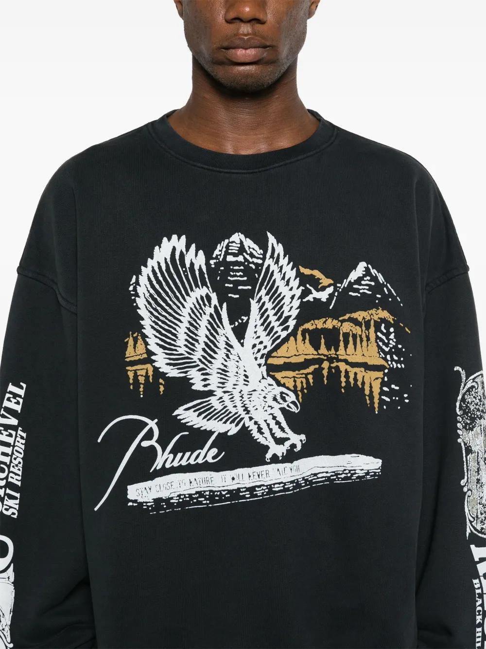 graphic-print cotton sweatshirt Product Image