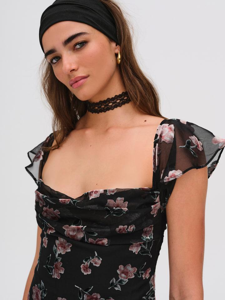 Aigrette Mini Dress — Black Product Image