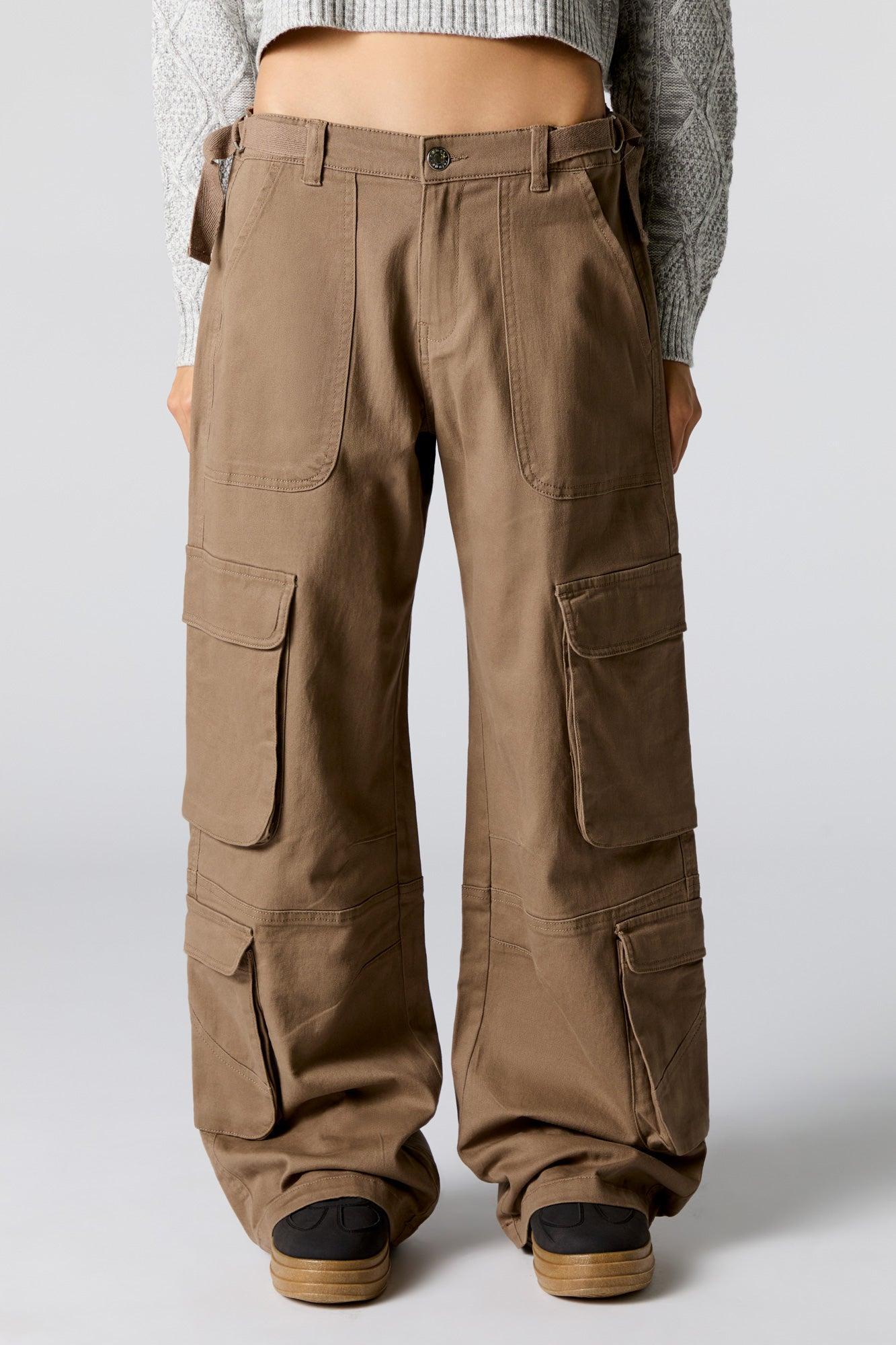 Adjustable Waist Baggy Cargo Pant Female Product Image