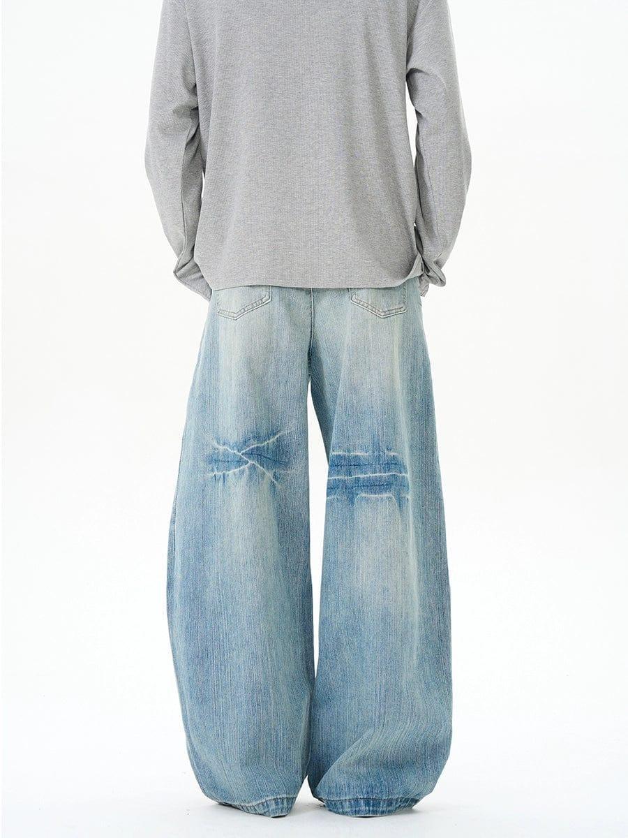 RT No. 12133 LIGHT BLUE BAGGY DENIM JEANS Product Image