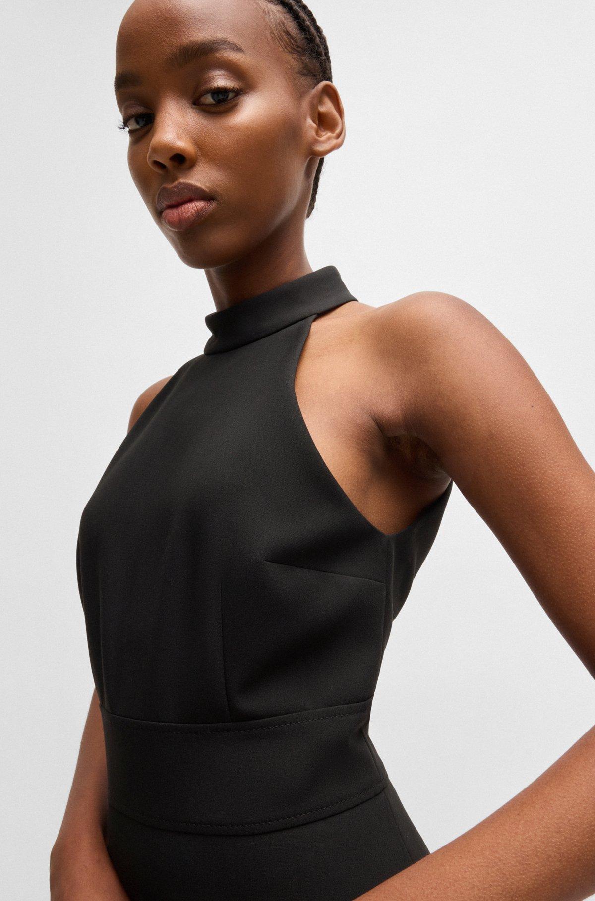 Mock-neck dress in stretch fabric Product Image