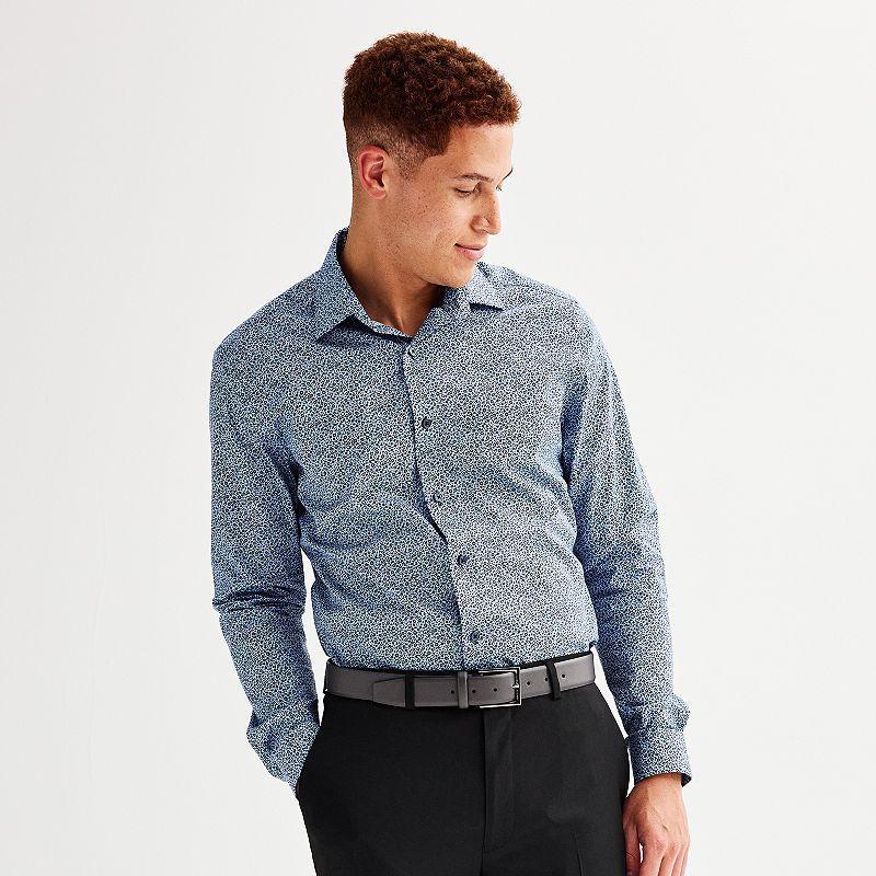 Mens Apt. 9 Premier Flex Regular-Fit Dress Shirt Blue Paisley Product Image