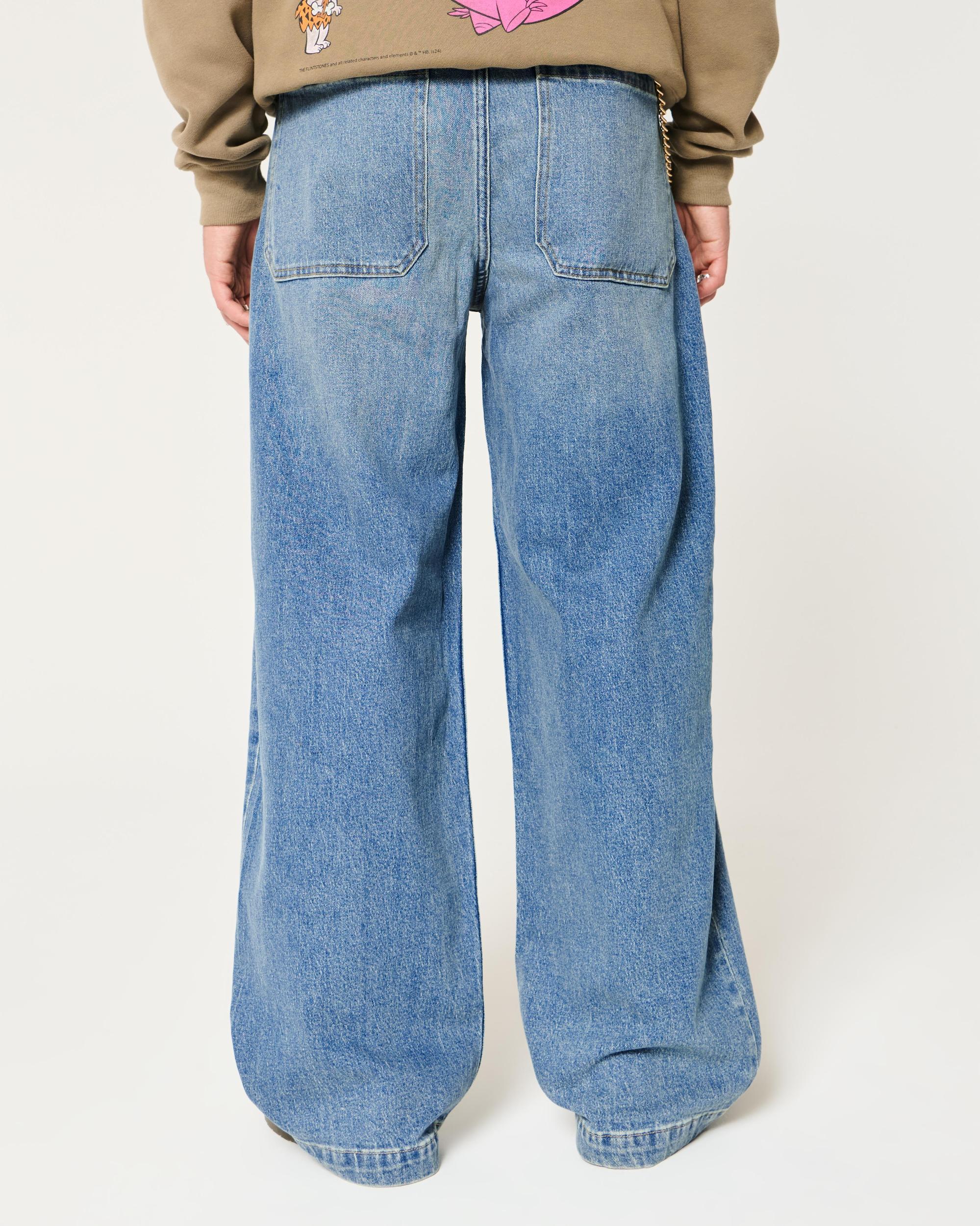Medium Wash Super Baggy Jeans Product Image
