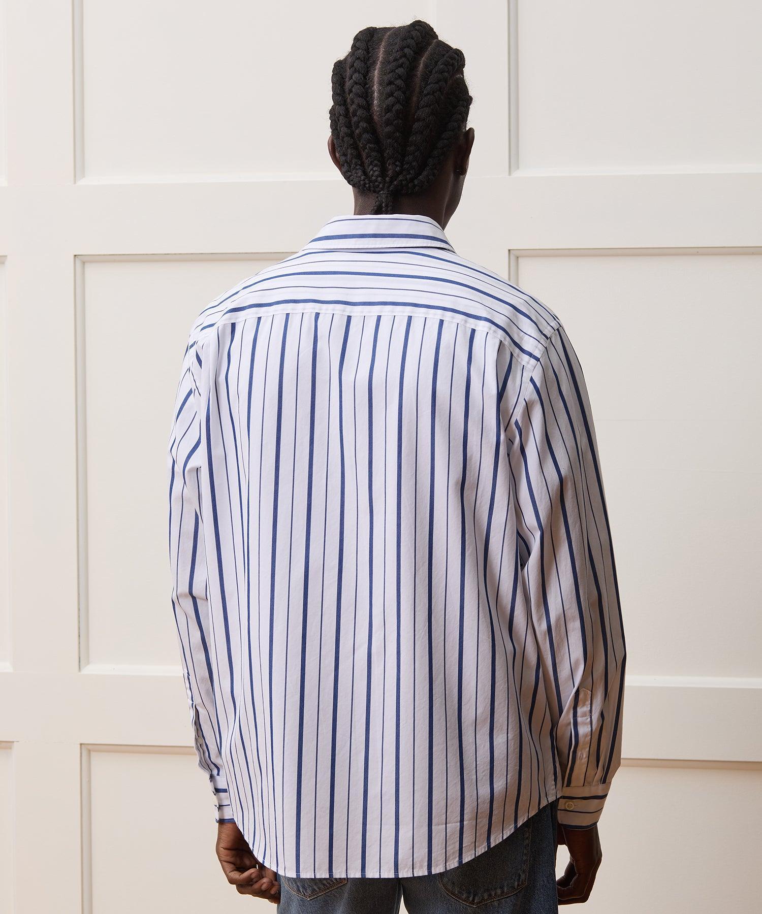 Relaxed Fit Cotton Poplin Point Collar Shirt Product Image