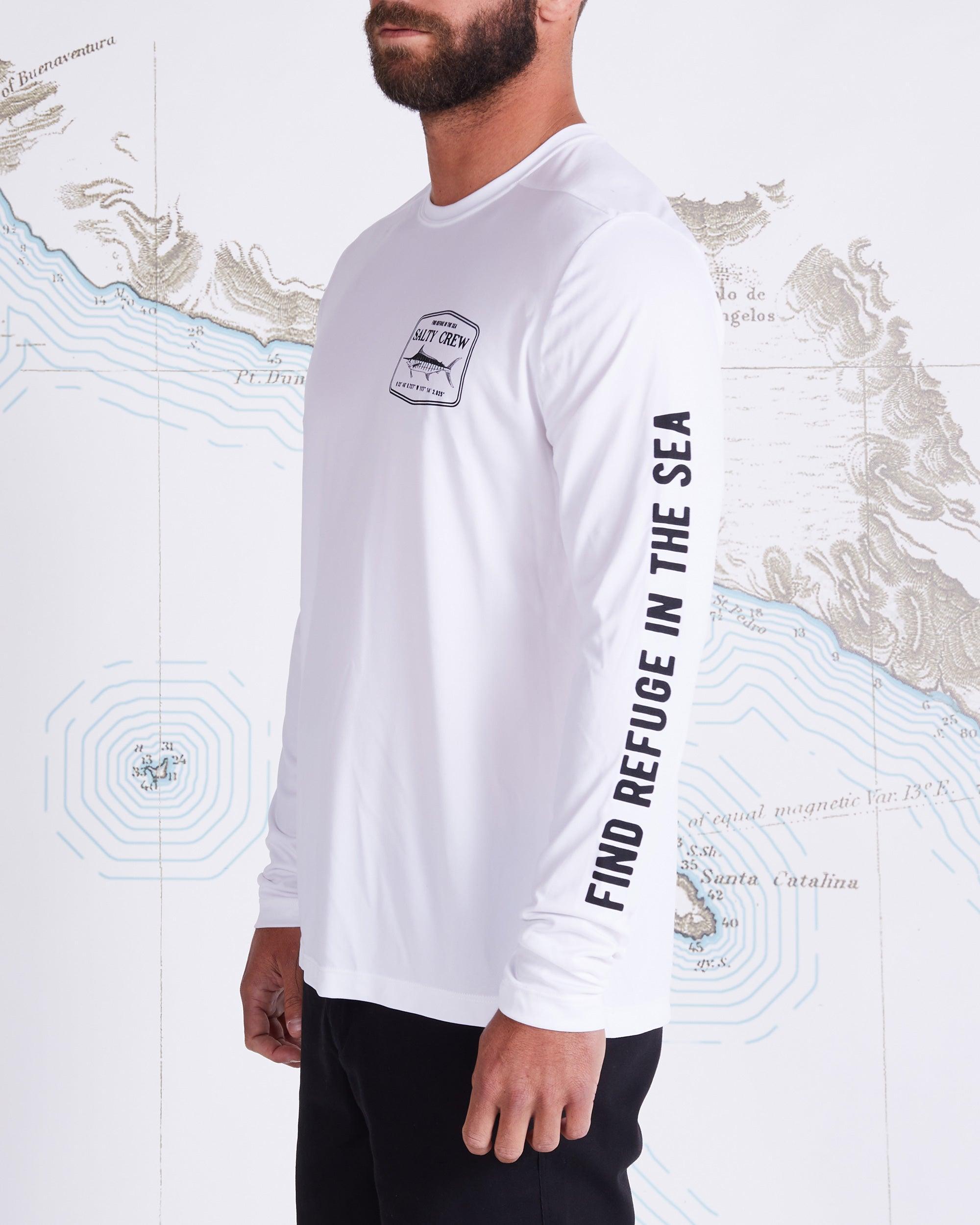 Stealth Long Sleeve Sunshirt - White Male Product Image