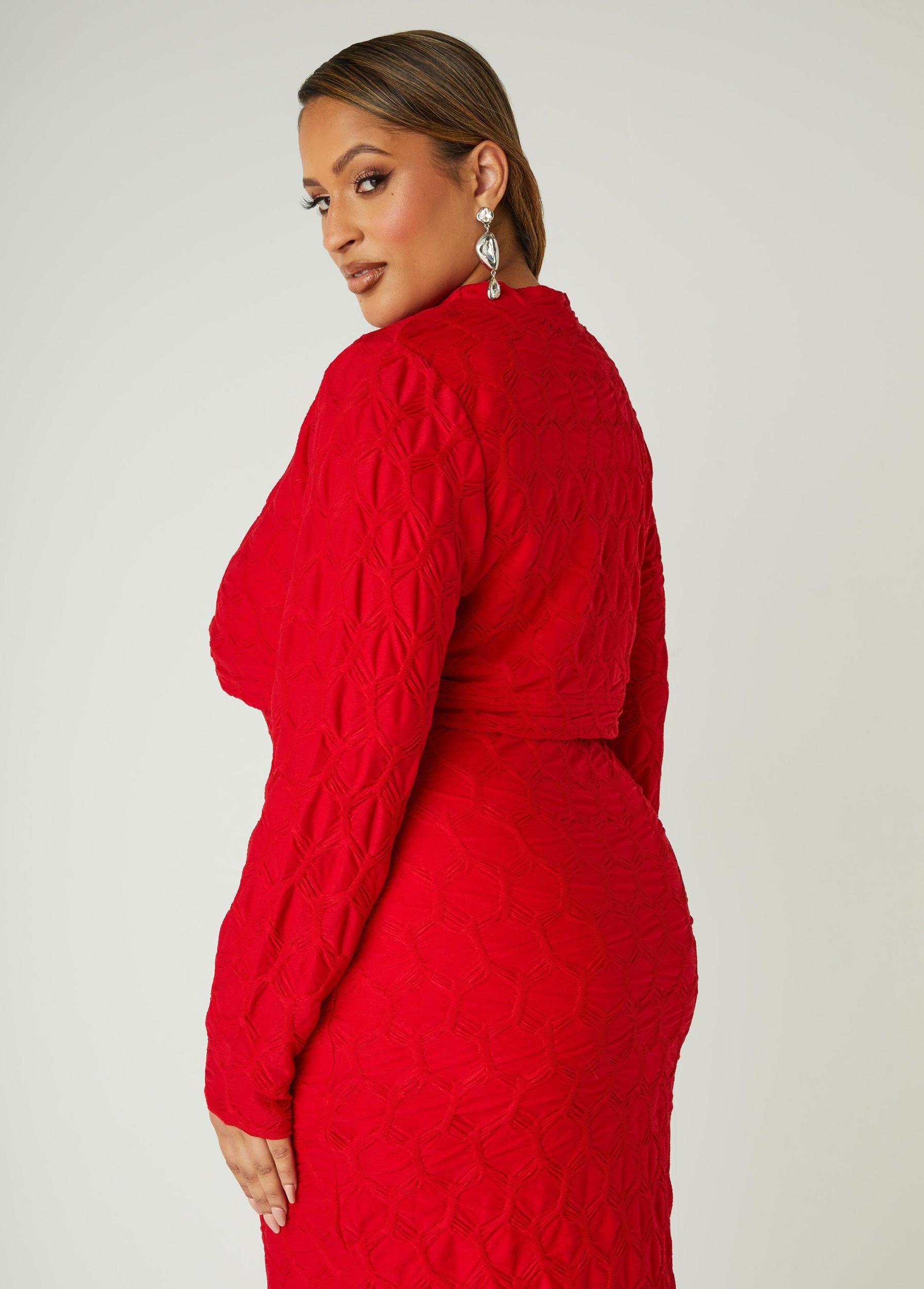 Plus Size Textured Knit Bolero Ashley Stewart Product Image