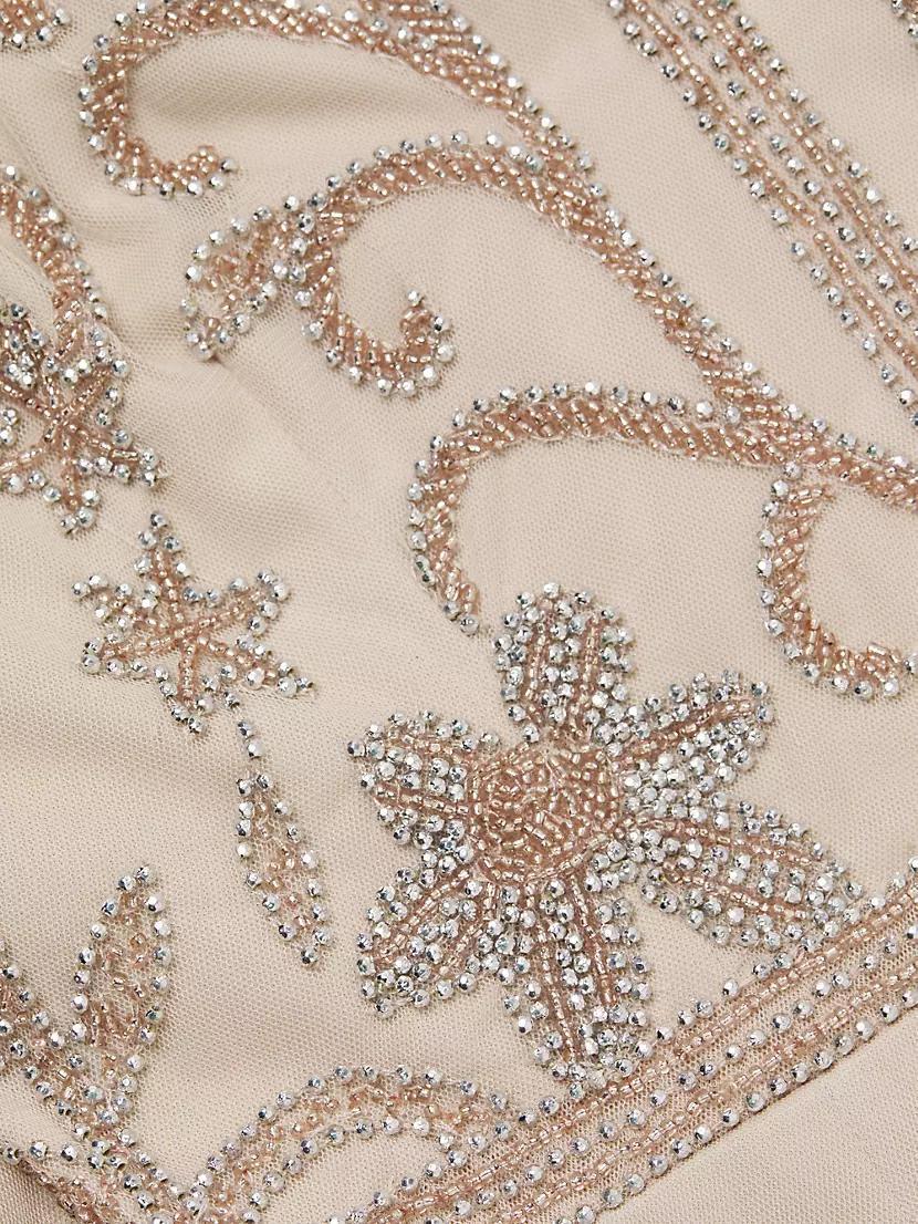 Beaded Halter Mermaid Gown Product Image