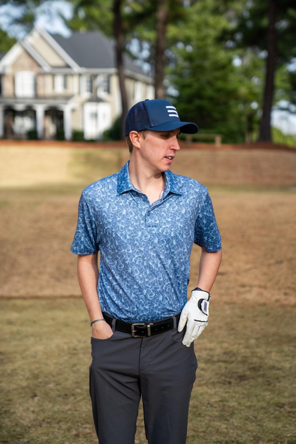 Three Sixty Six Men’s Print Golf Polos Product Image