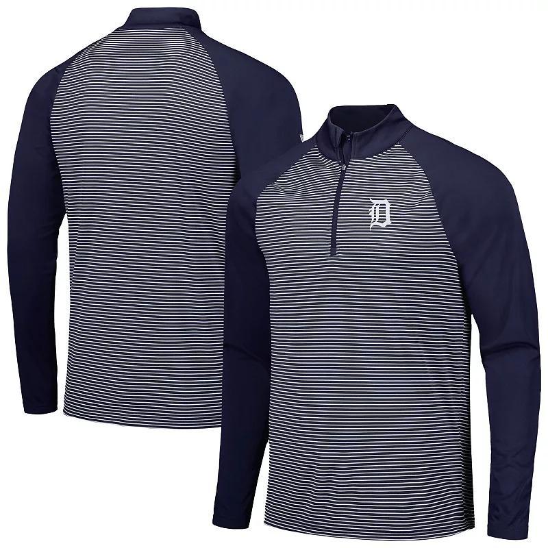 Men's Levelwear Royal Milwaukee Brewers Charter Striped Raglan Quarter-Zip Top, Size: XL, Blue Product Image