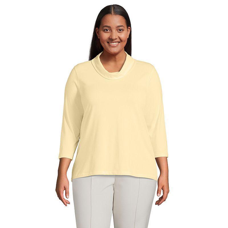 Plus Size Lands' End Lightweight Jersey Cowl Neck Top, Women's, Size: 2XL, White Product Image