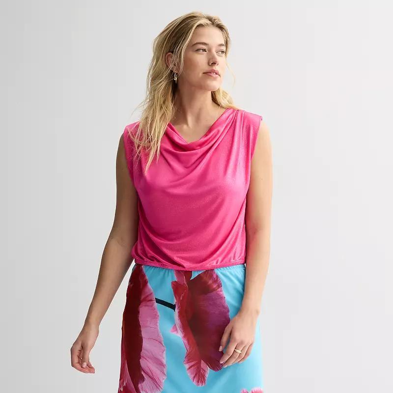 Womens INTEMPO Cowl Neck Muscle Tank Top Product Image