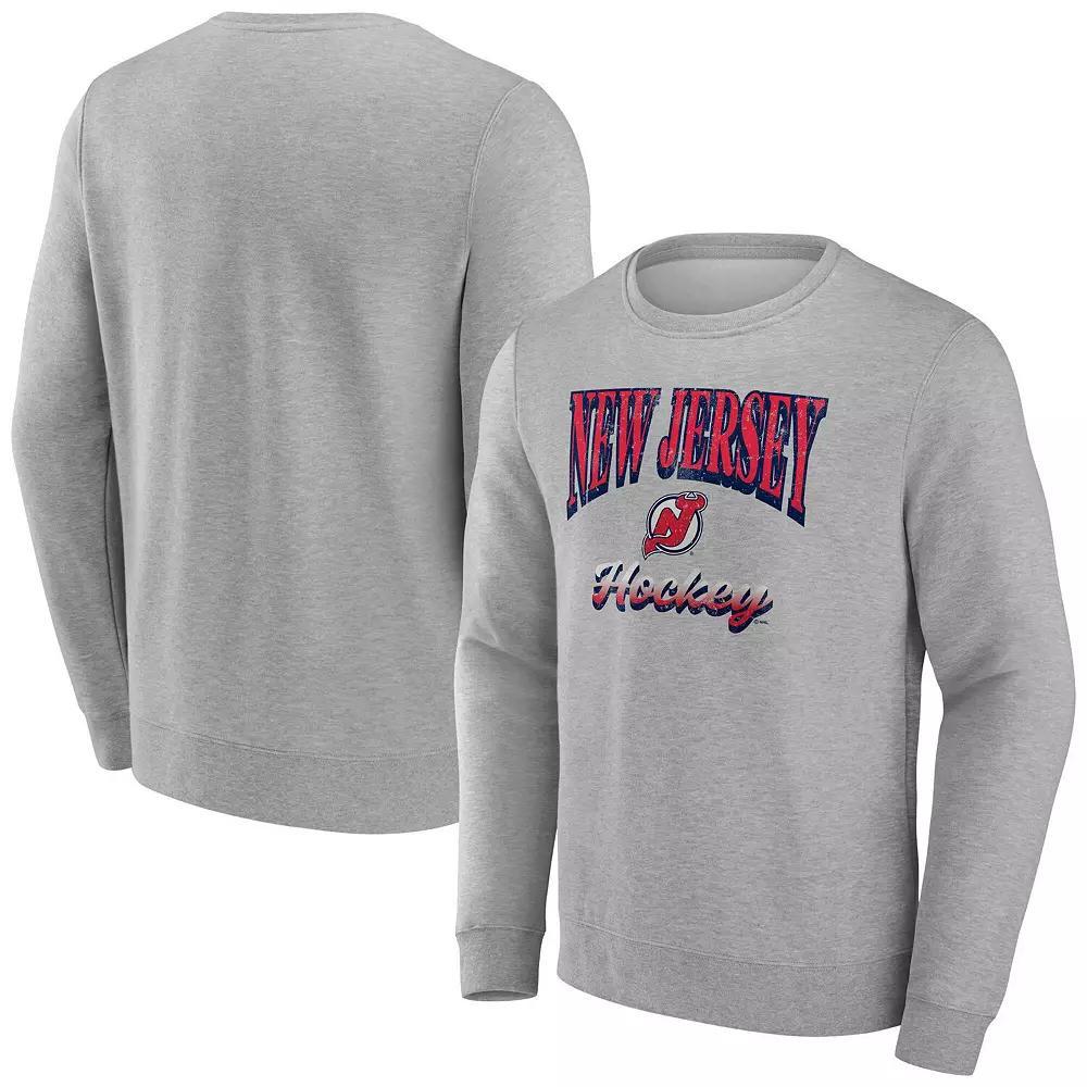 Men's Fanatics Gray New Jersey Devils Light the Candle Fleece Pullover Sweatshirt, Size: Large, Nhl Grey Product Image