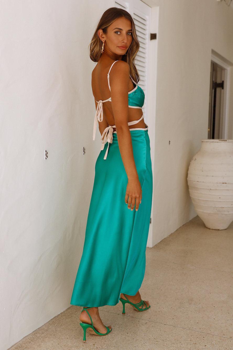 Imaginary Nights Maxi Dress Green Product Image