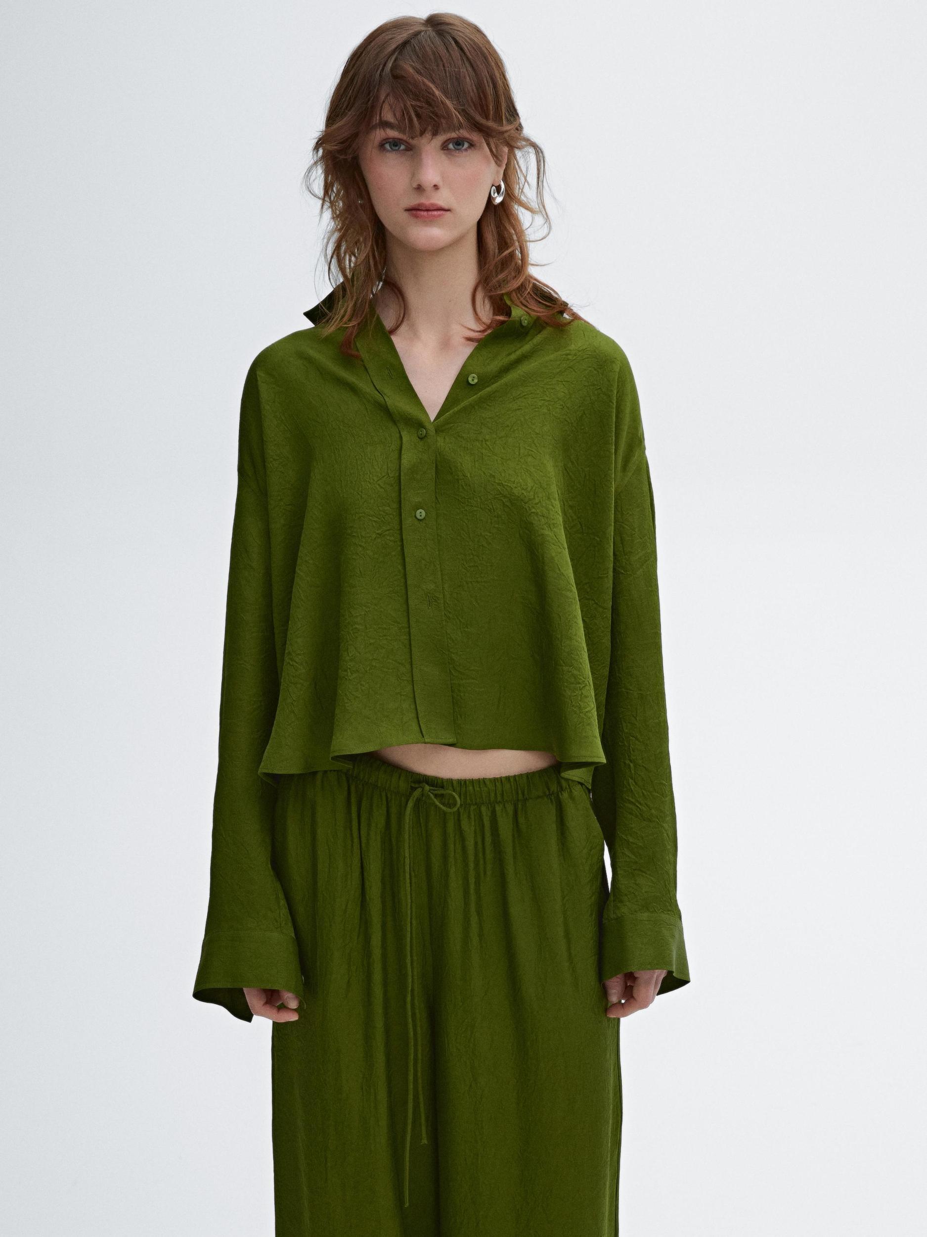 Flowing satin shirt Product Image