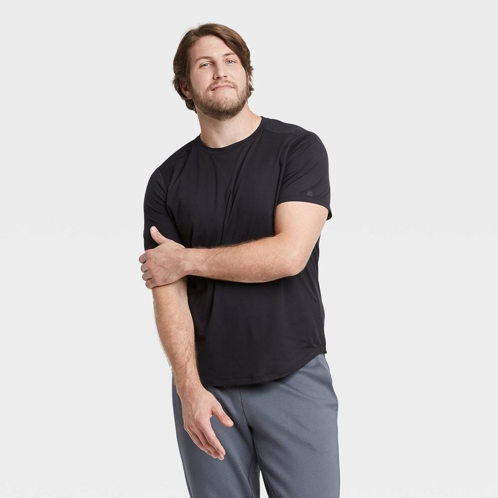 Mens Short Sleeve Soft Stretch T-Shirt - All In Motion Black XL: Moisture Wicking, Quick Dry, UPF 50+ Product Image