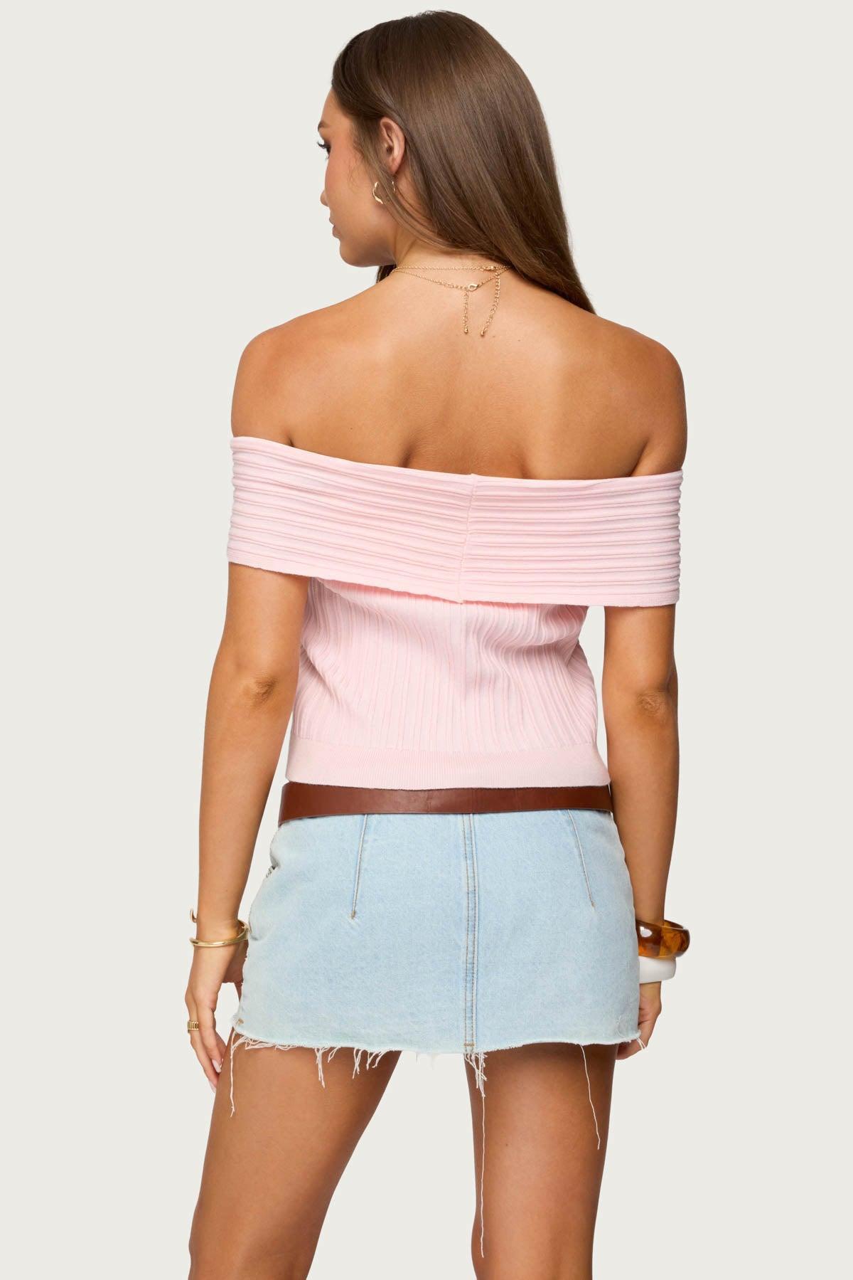 Blythe Ribbed Knit Fold Over Top Product Image