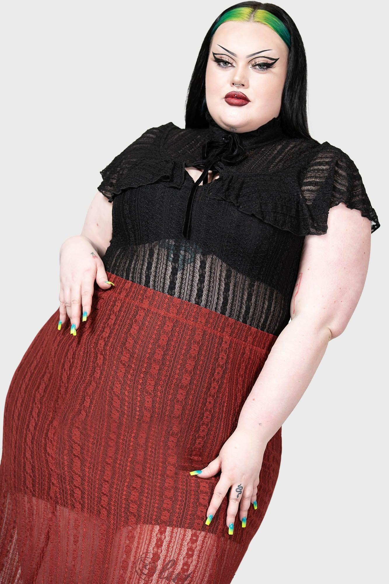 Juliet's Betrayal Maxi Skirt [RED] Female Product Image