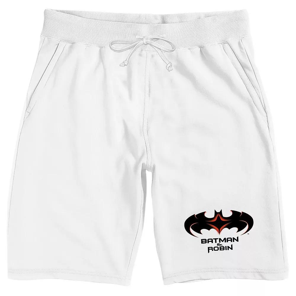 Men's DC Comics Batman & Robin Logo 9" Sleep Shorts, Size: Large, White Product Image