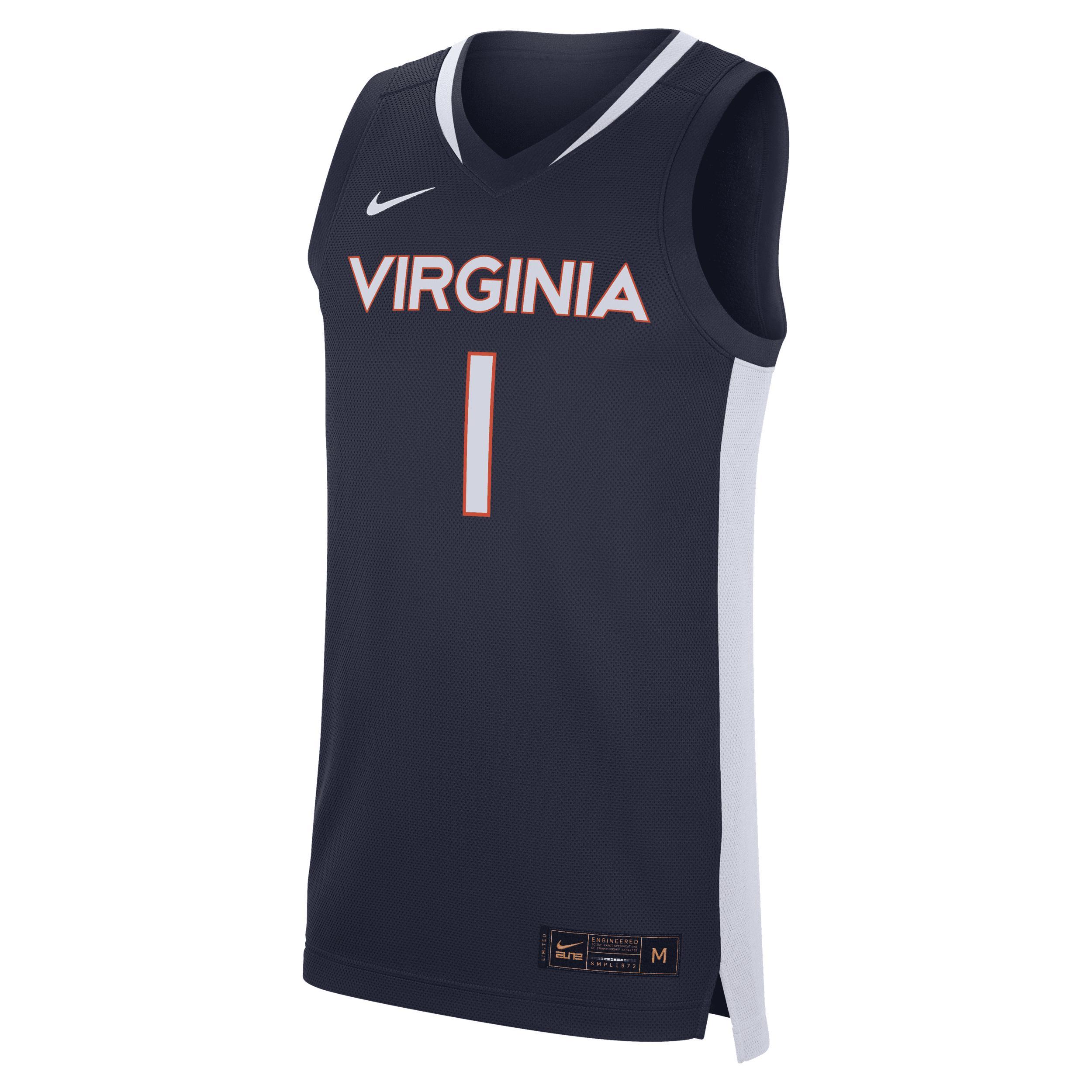 Men's Nike #1 Navy Virginia Cavaliers Replica Basketball Jersey, Size: Large, Blue Product Image