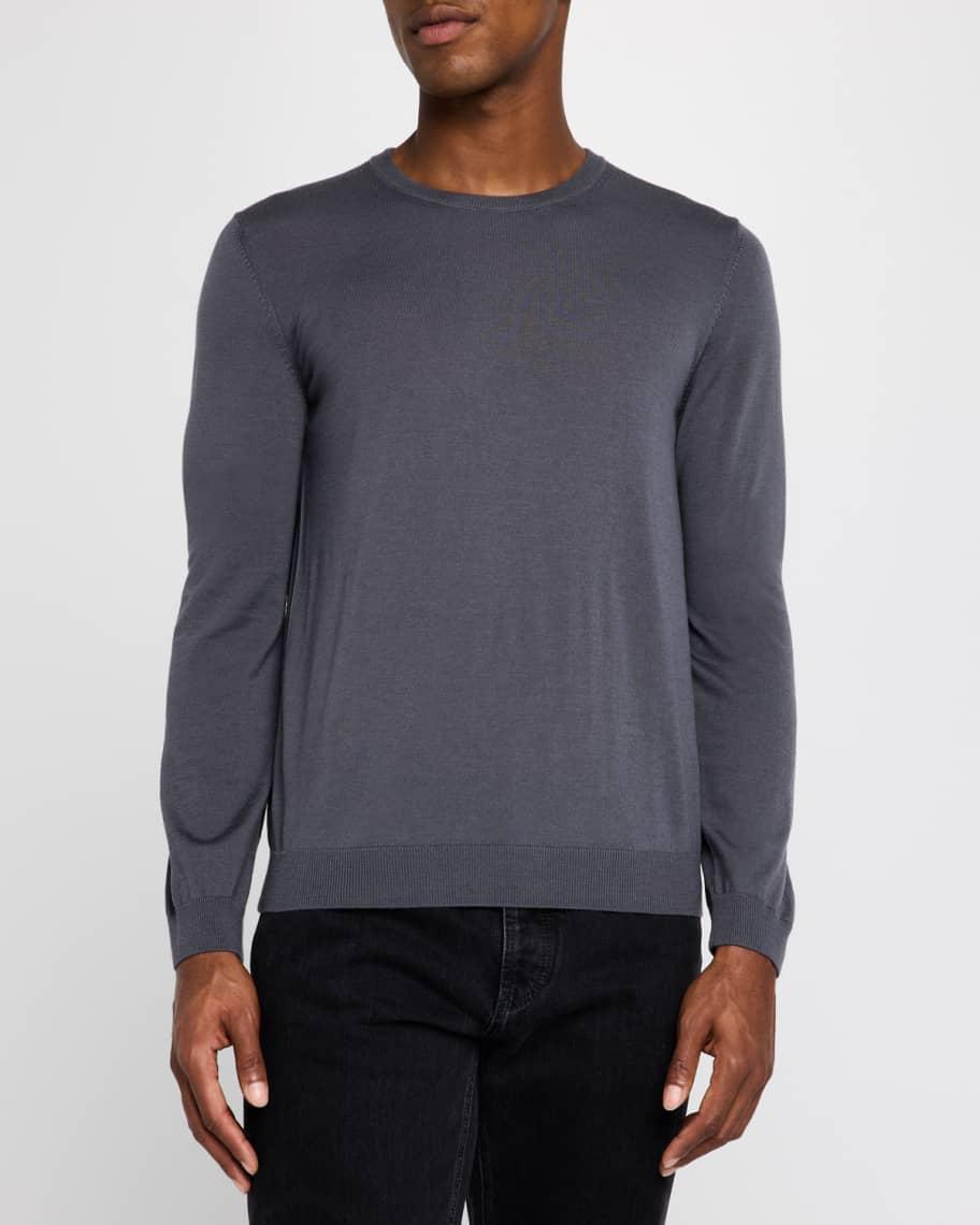 Men's Wool Slim-Fit Crewneck Sweater Product Image