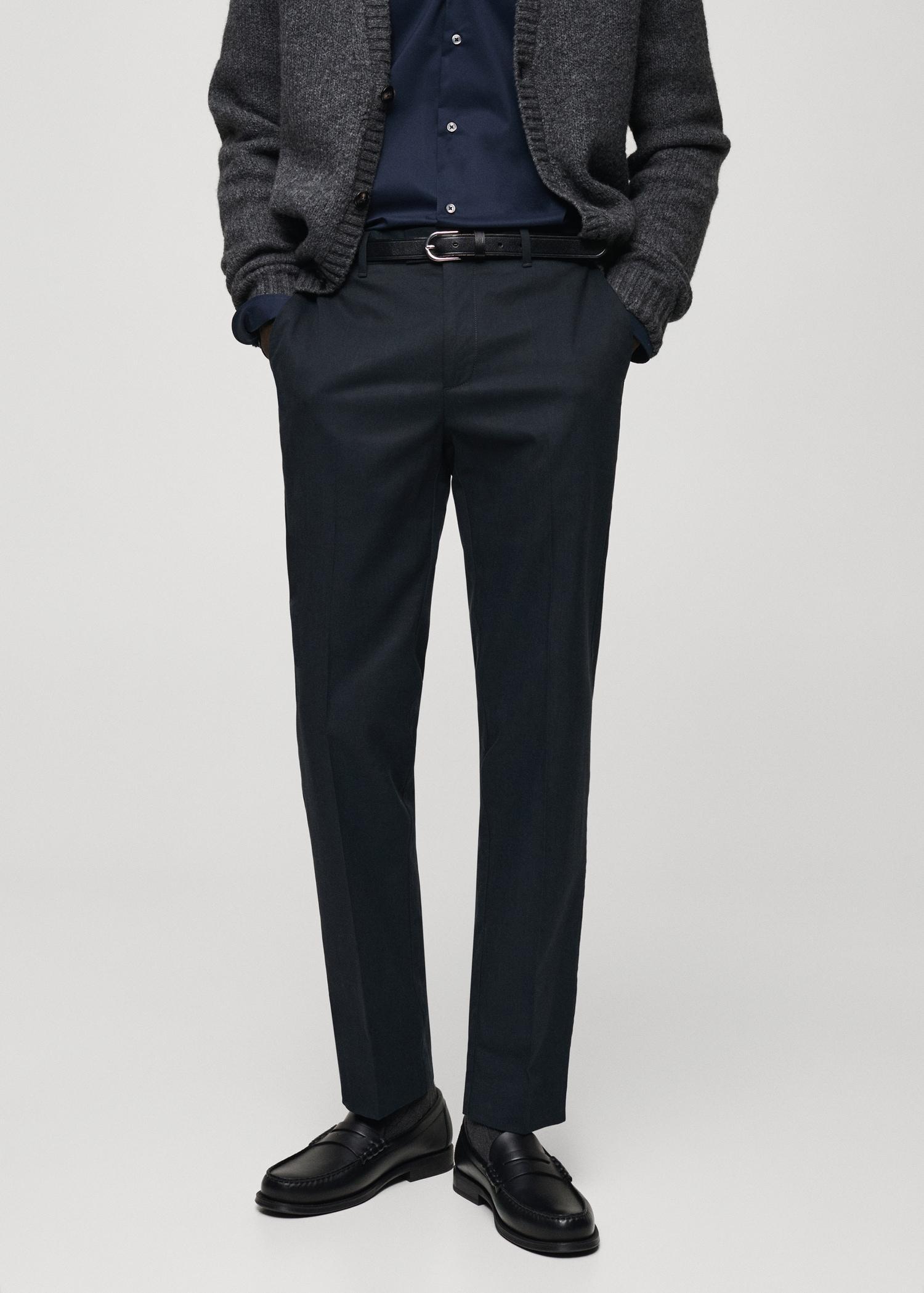 Regular-fit cotton pants - Men | MANGO USA Product Image