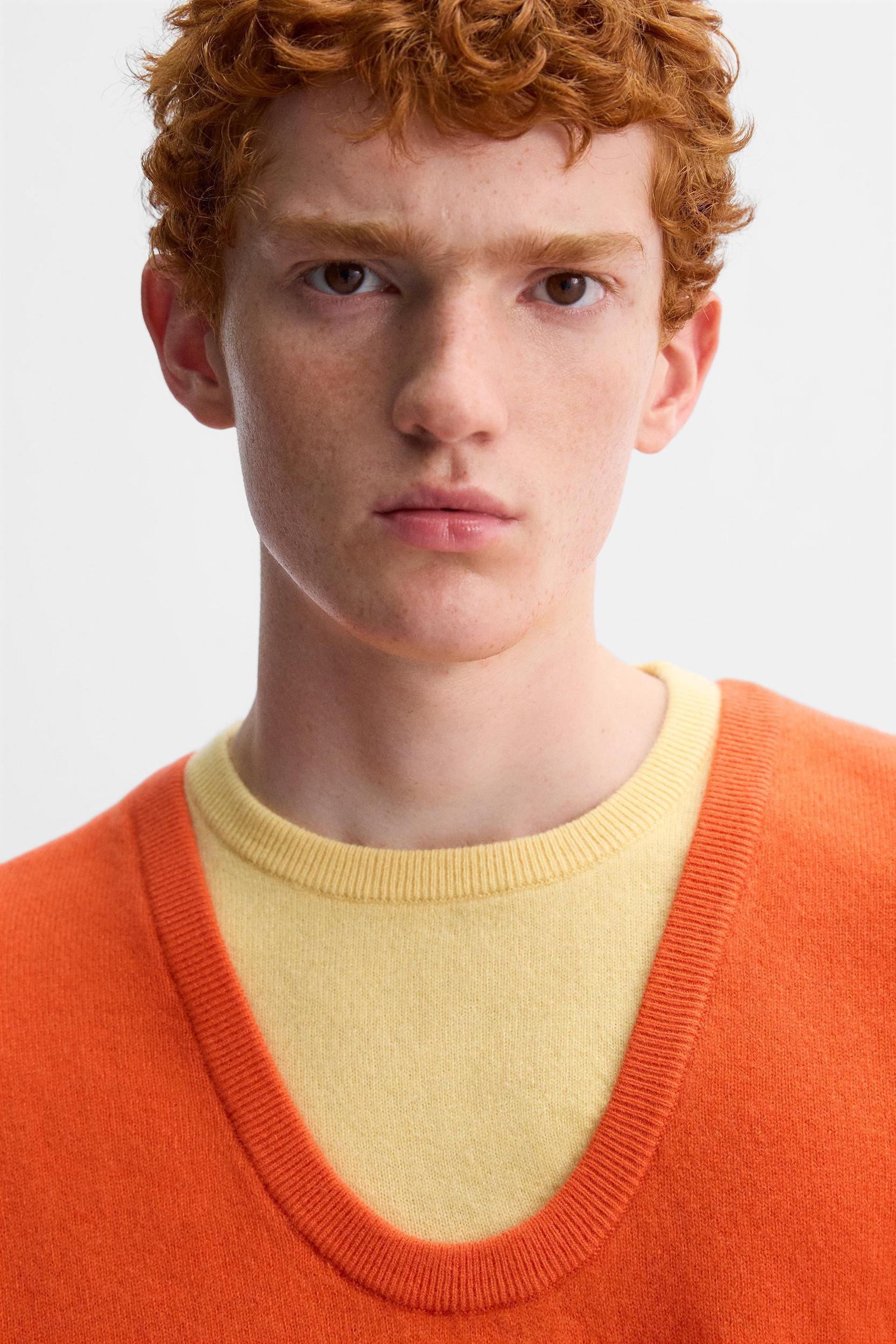 COLOR BLOCK WOOL SWEATER X HARRY LAMBERT Product Image