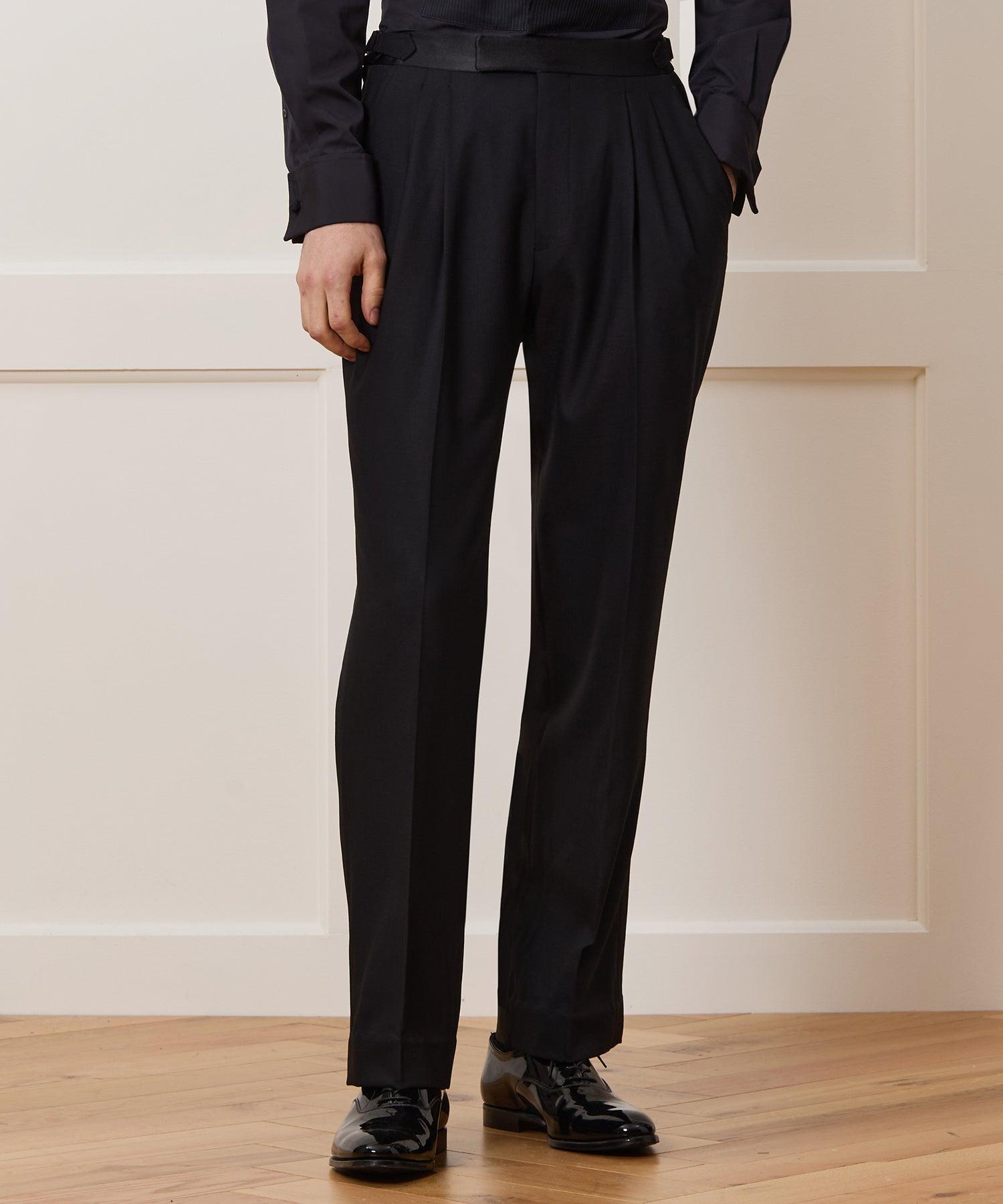 Italian Double-Breasted Tuxedo Jacket in Black Product Image