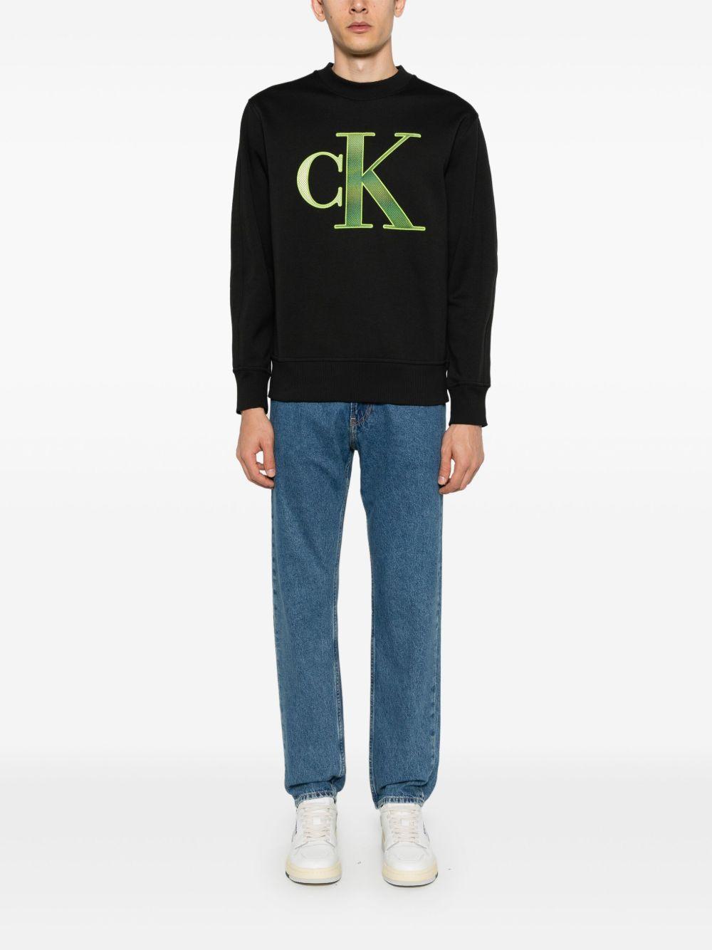 perforated logo-patch sweatshirt Product Image