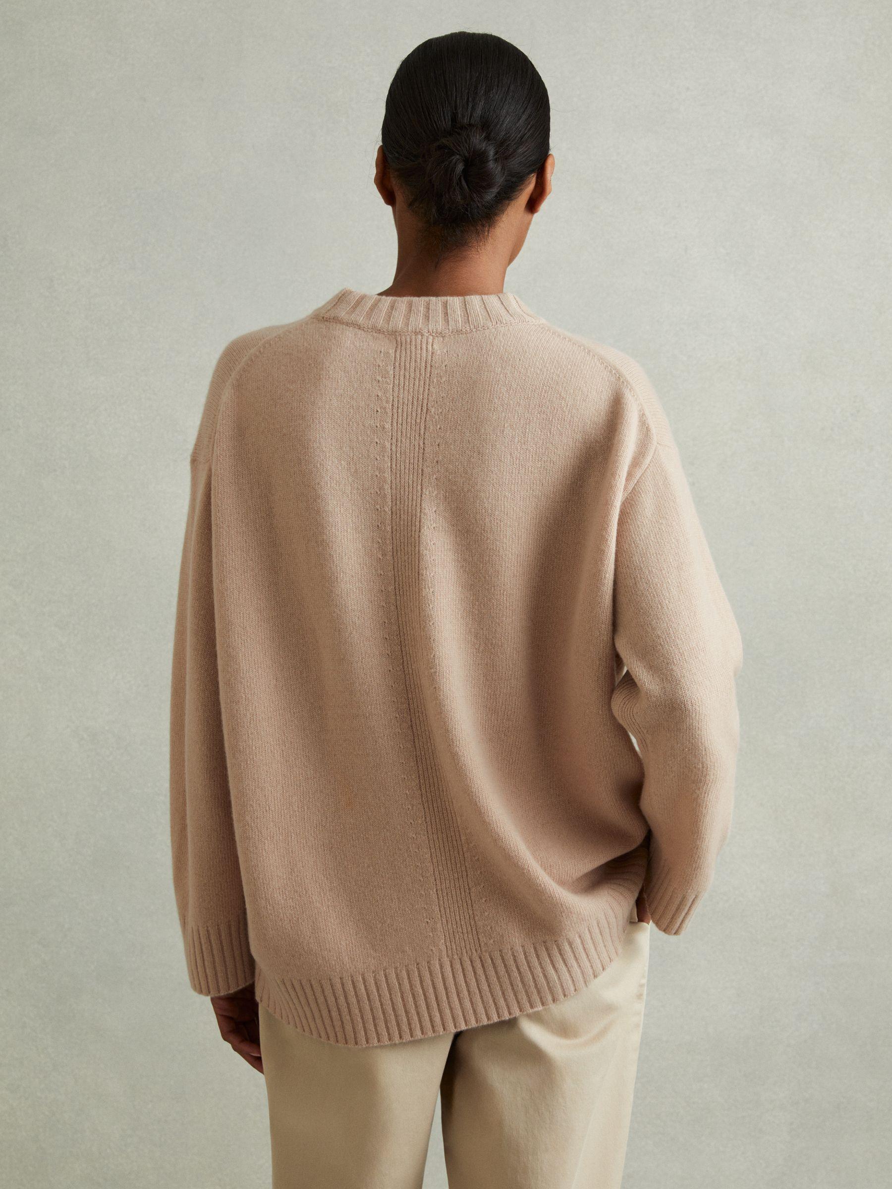 Wool-Cashmere Crew Neck Jumper in Mink Product Image