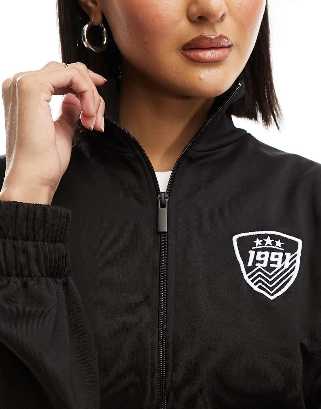 Pull & Bear zip through long sleeve track top Product Image