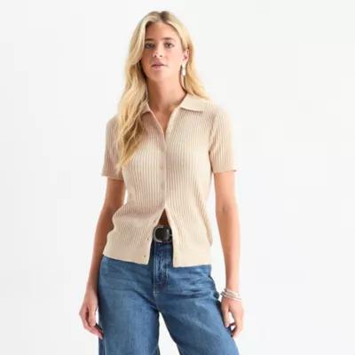 a.n.a Womens Short Sleeve Pullover Sweater Product Image