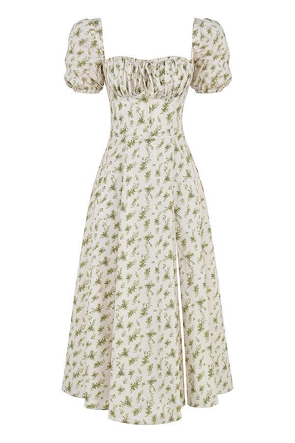 Tallulah  garden print puff sleeve midi sundress Product Image