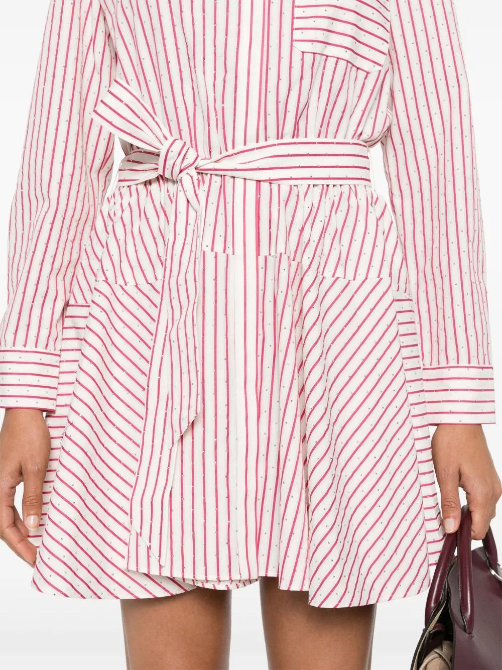 rhinestone-embellished striped mini dress Product Image