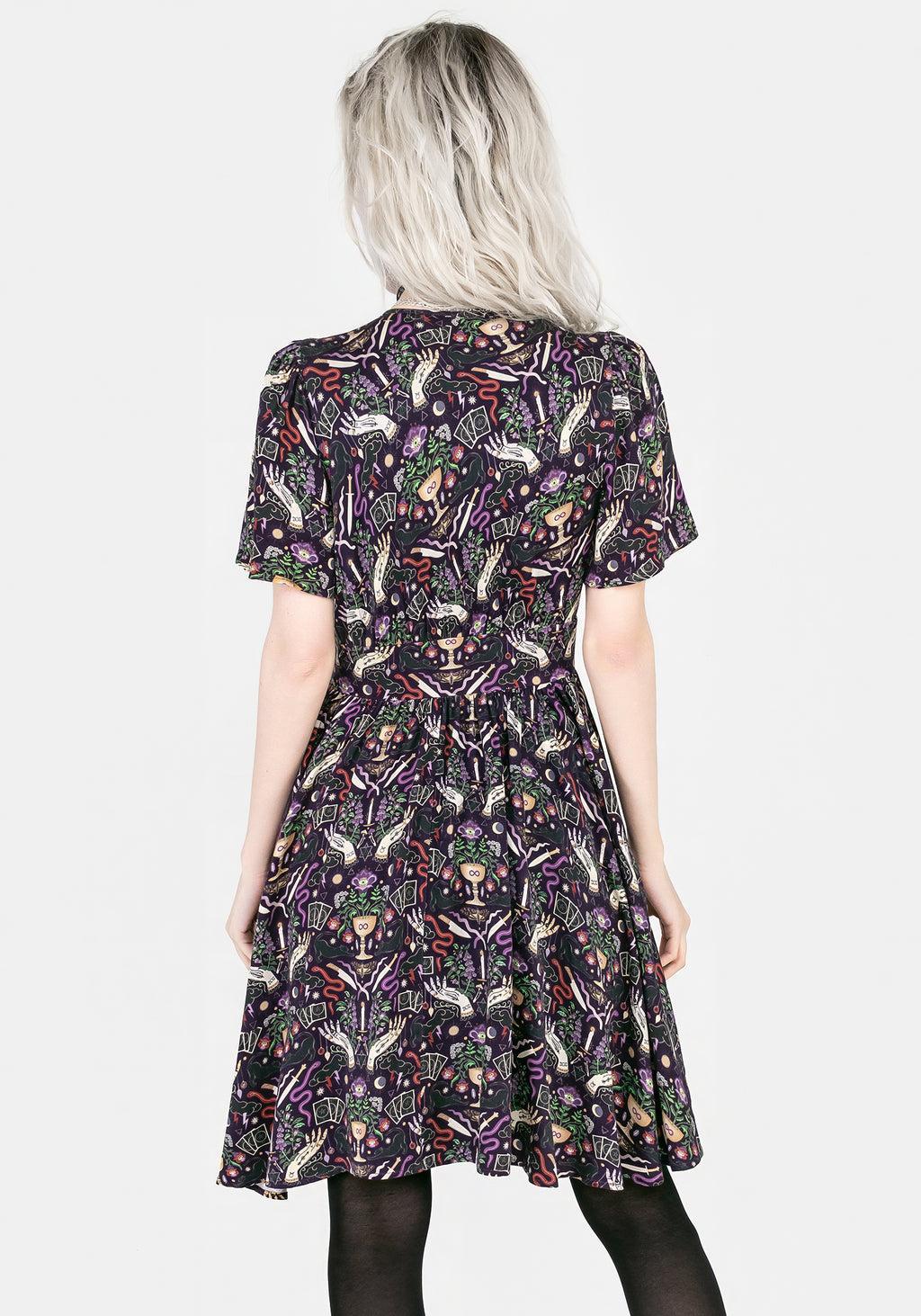 Modern Mystic Button Up Mini Dress Product Image