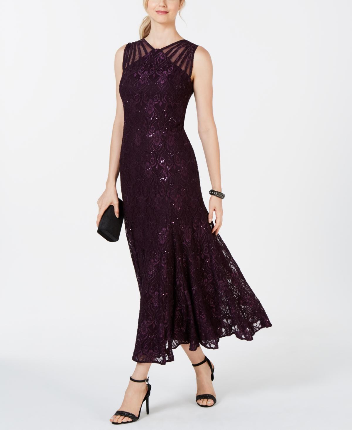 Women's R&M Richards Mermaid Lace Gown, Size: 16, Cadet Product Image