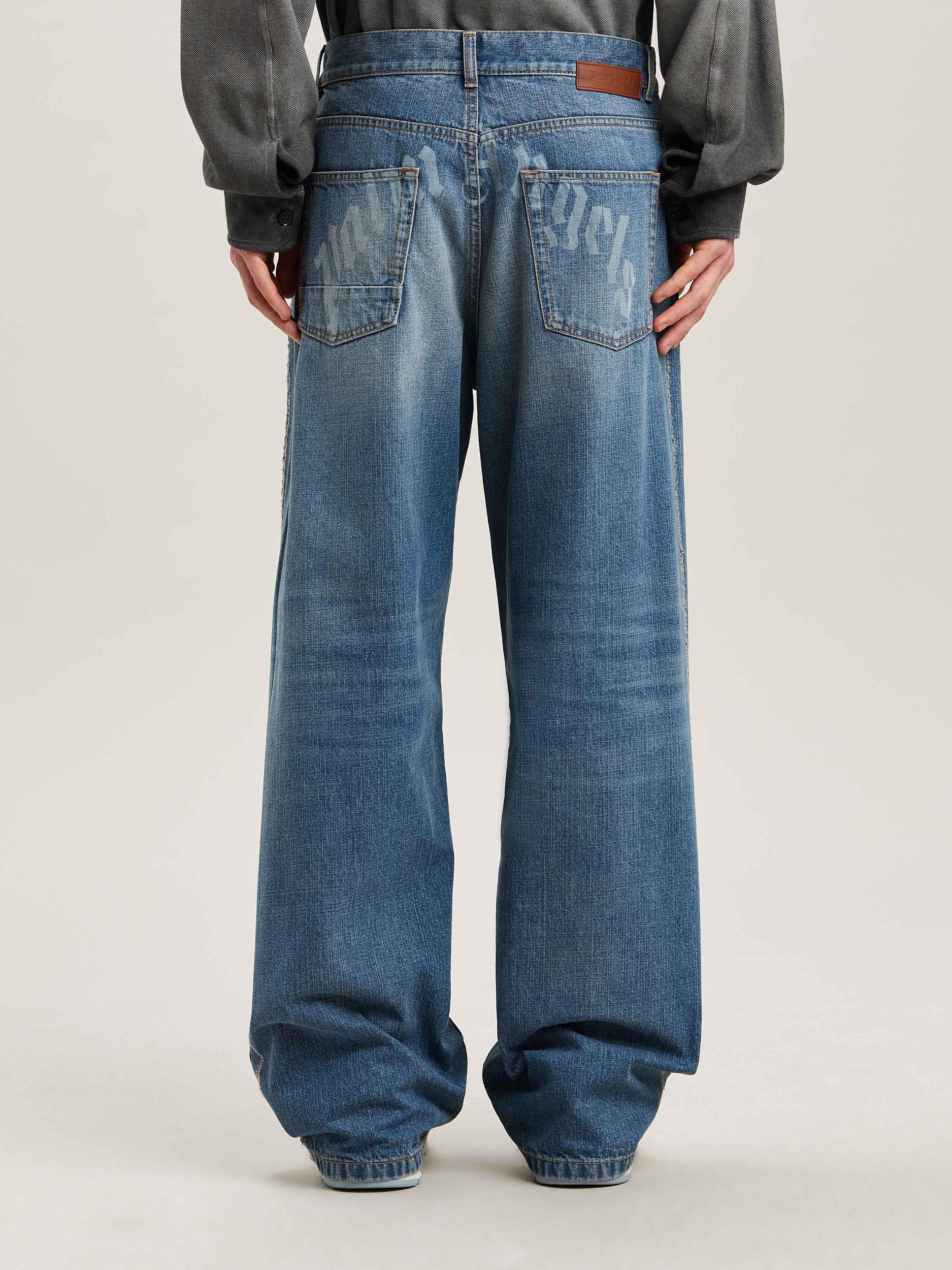 CURVED LOGO LOOSE 5 POCKETS LIGHT BLUE - Product Image