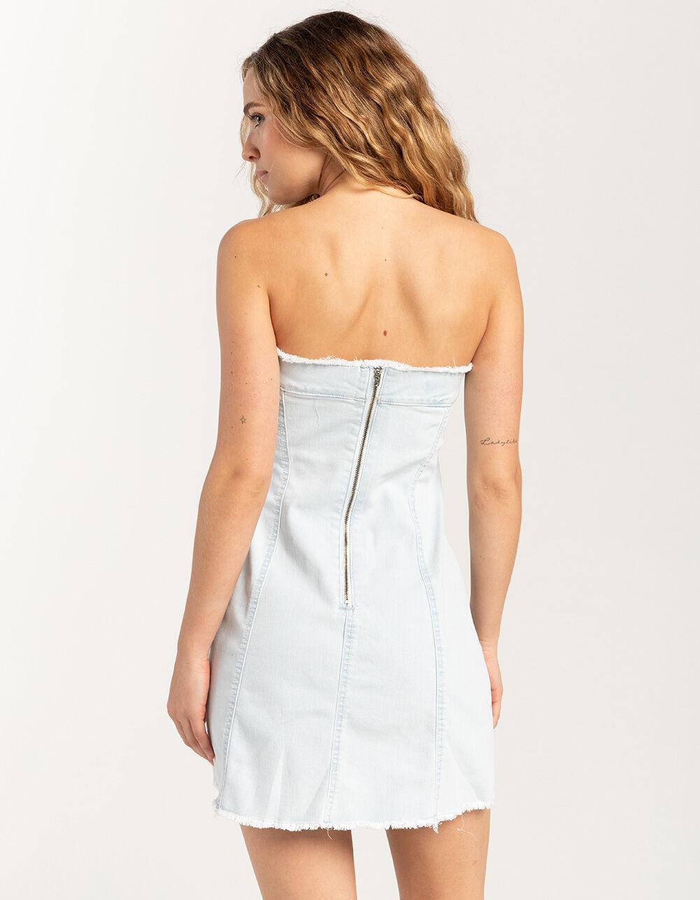 RSQ Womens Tube Denim Dress - LIGHT WASH Product Image